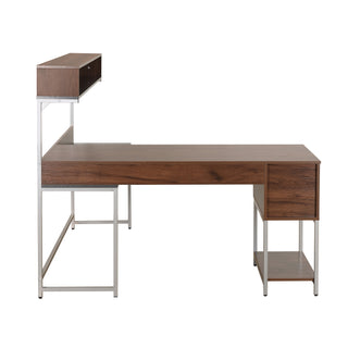 Maverick Walnut L Shape Gaming Desk