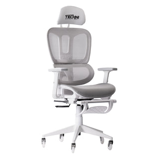 AirFlex2.0 White Mesh Gaming Chair with Foot Rest